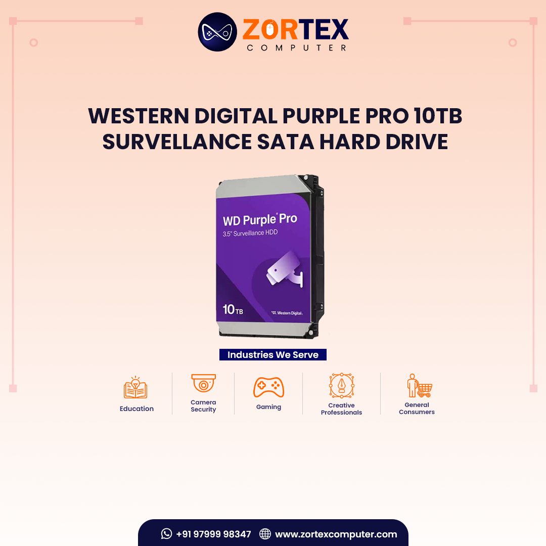 Western Digital Purple Pro 10TB Survellance SATA Hard Drive