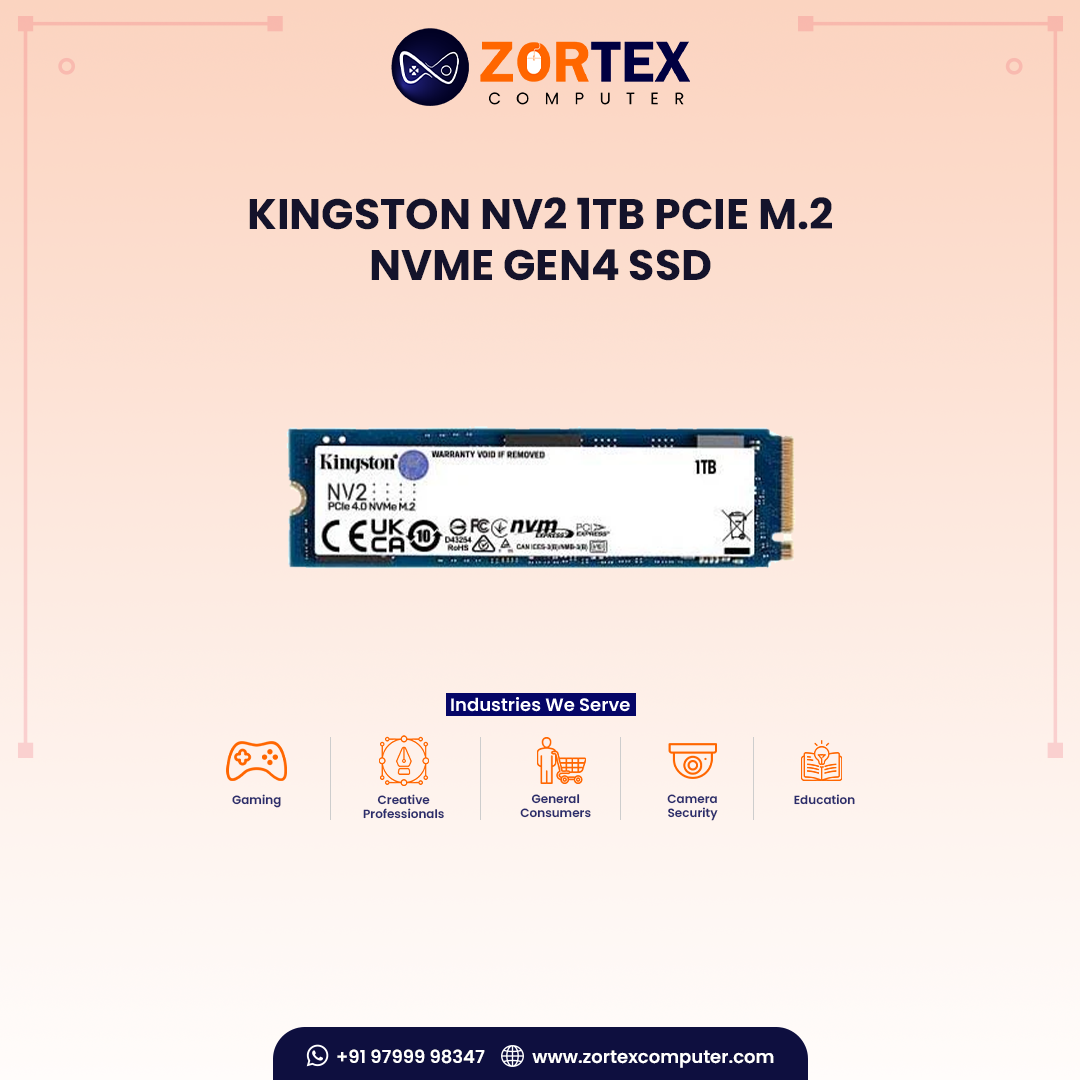 Kingston NV2 1TB PCIe M.2 NVMe Gen4 SSD