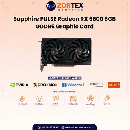 SAPPHIRE PULSE Radeon RX 6600 8GB GDDR6 PCI Express 4.0 Graphic Card 11310-01-20G