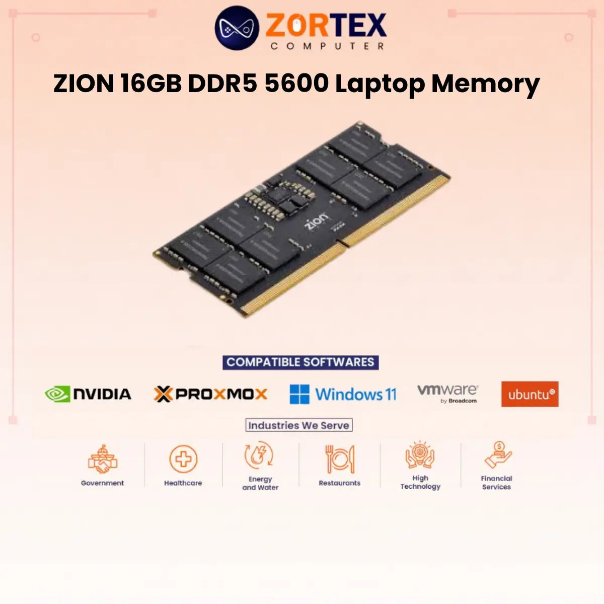 ZION 16GB DDR5 5600 Laptop Memory