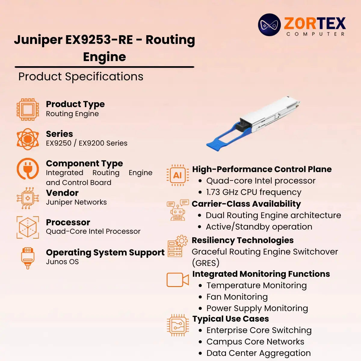 Ex9253 Re Routing Engine Juniper networking hardware image 2