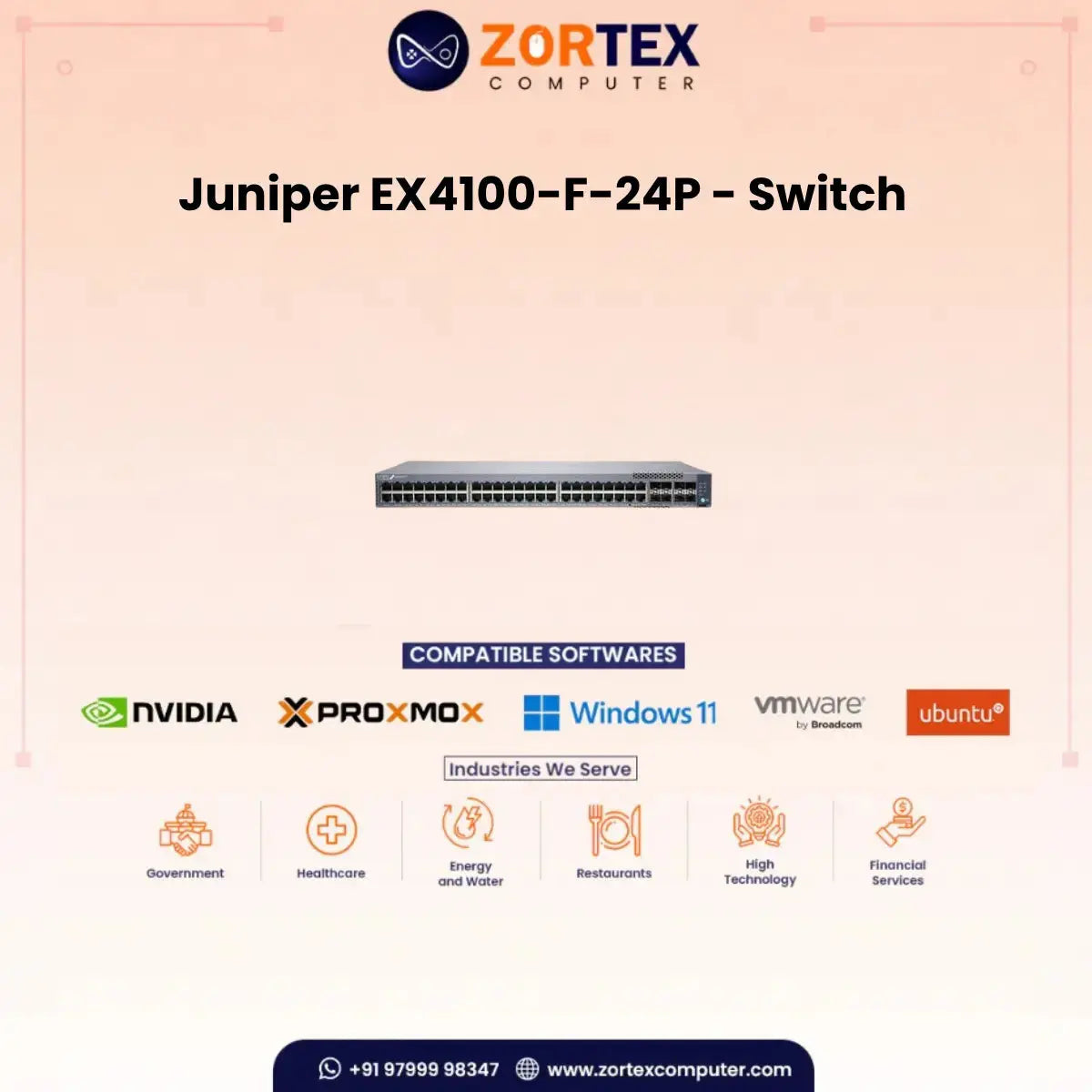 Ex4100 F 24P Switch Juniper networking hardware image