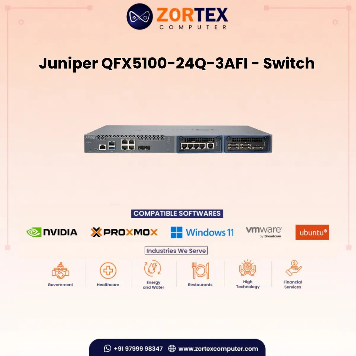 Juniper Qfx5100 24Q 3Afi Data Center Switch Juniper networking hardware image