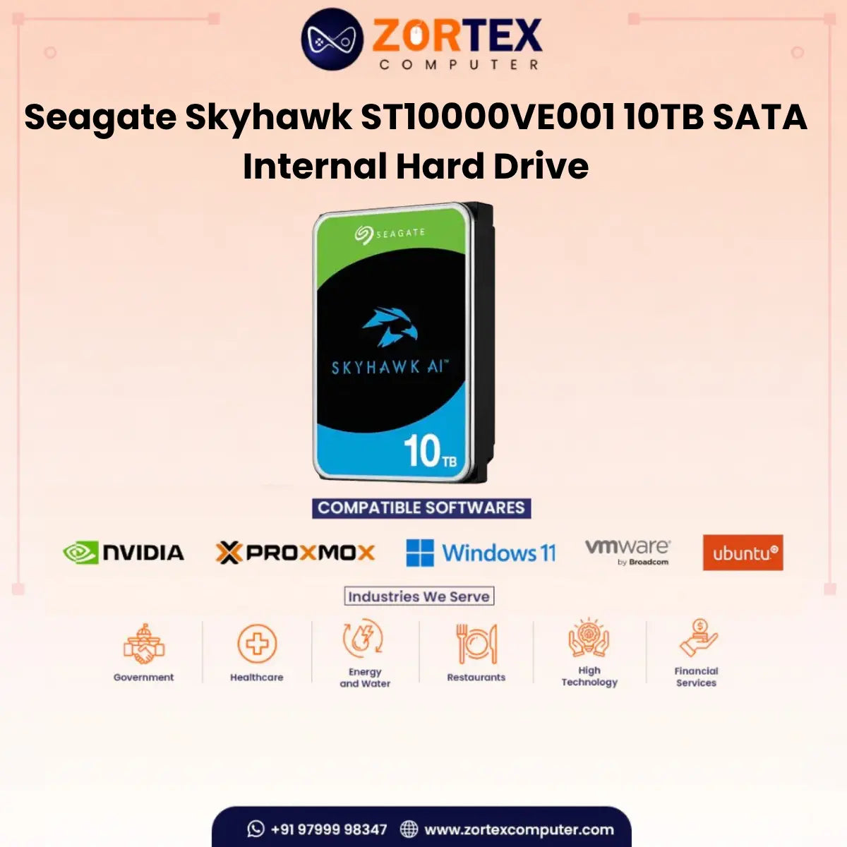 Seagate Exos X10 ST10000NM018B 10TB 3.5-Inch Enterprise SATA Hard Drive