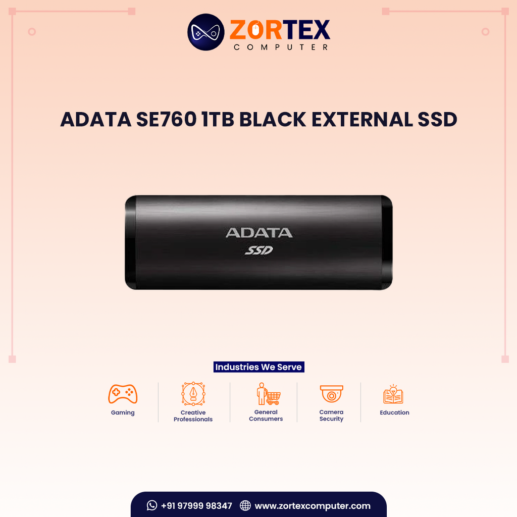 ADATA SE760 1TB Black External SSD