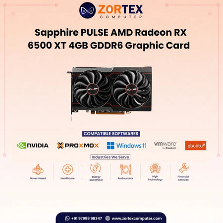 Sapphire PULSE AMD Radeon RX 6500 XT 4GB GDDR6 Graphic Card 11314-01-20G