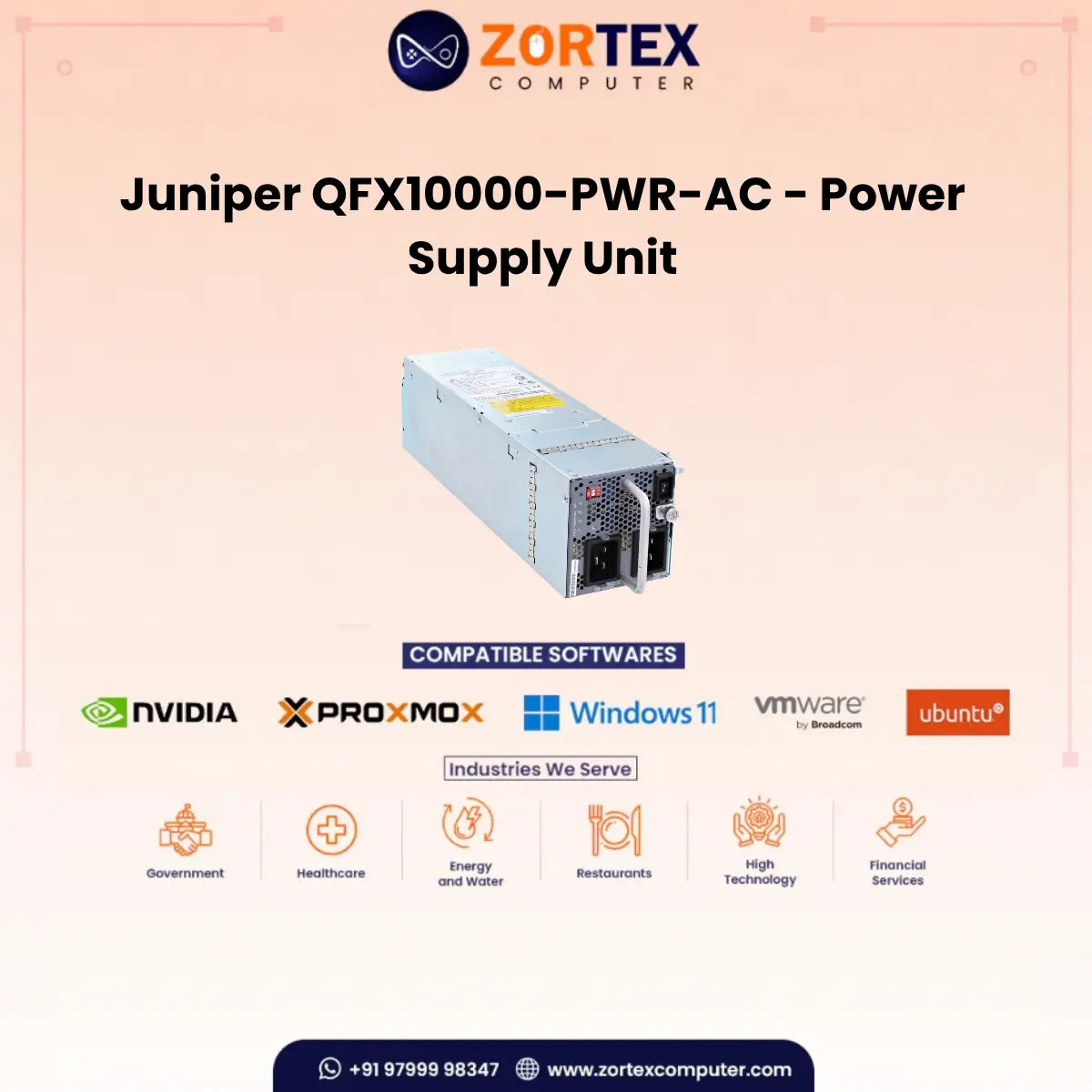 Qfx10000 Pwr Ac Power Supply Unit Juniper networking hardware image