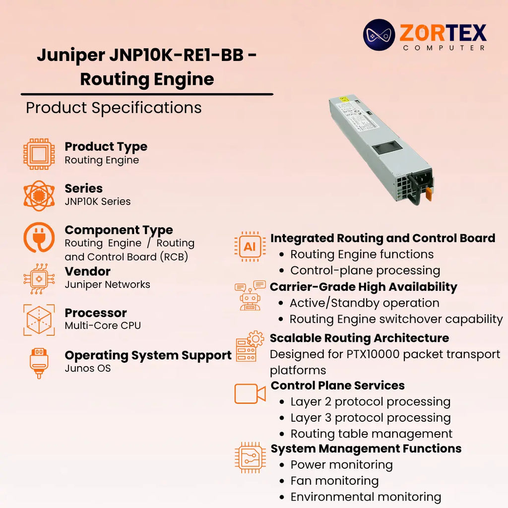 Juniper JNP10K-RE1-BB - Routing Engine- Zortex Computer