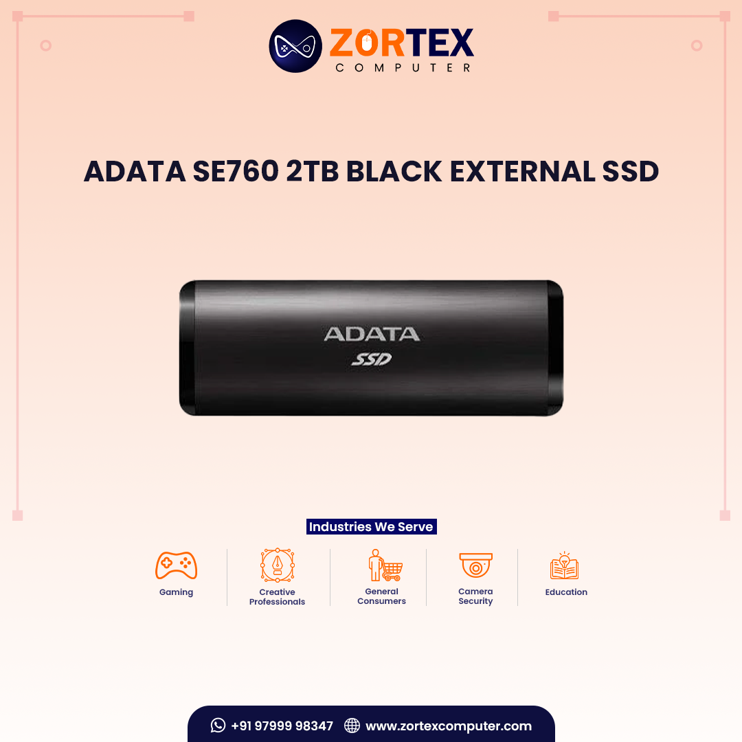 ADATA SE760 2TB Black External SSD
