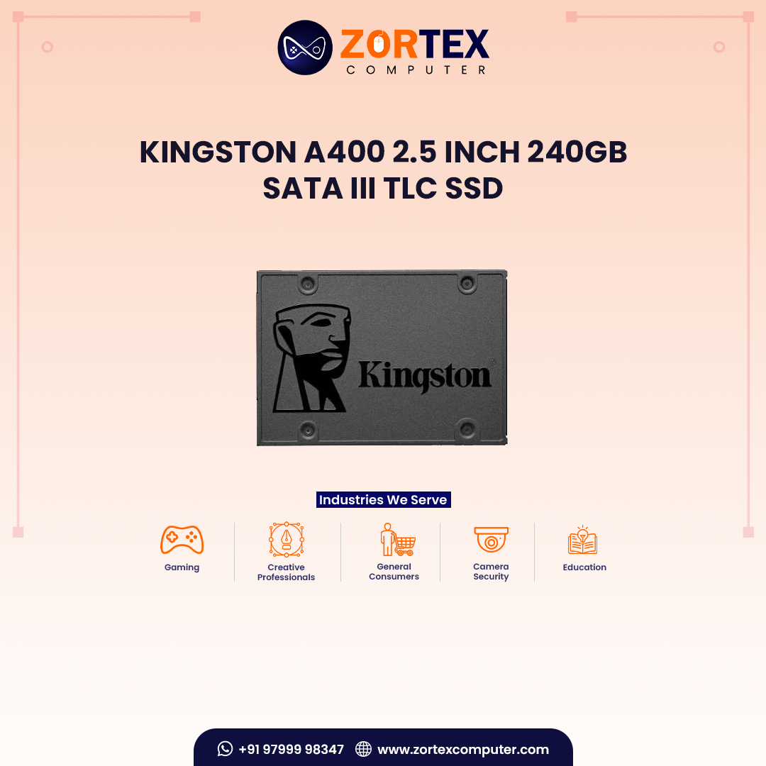 Kingston A400 2.5 inch 240GB SATA III TLC SSD