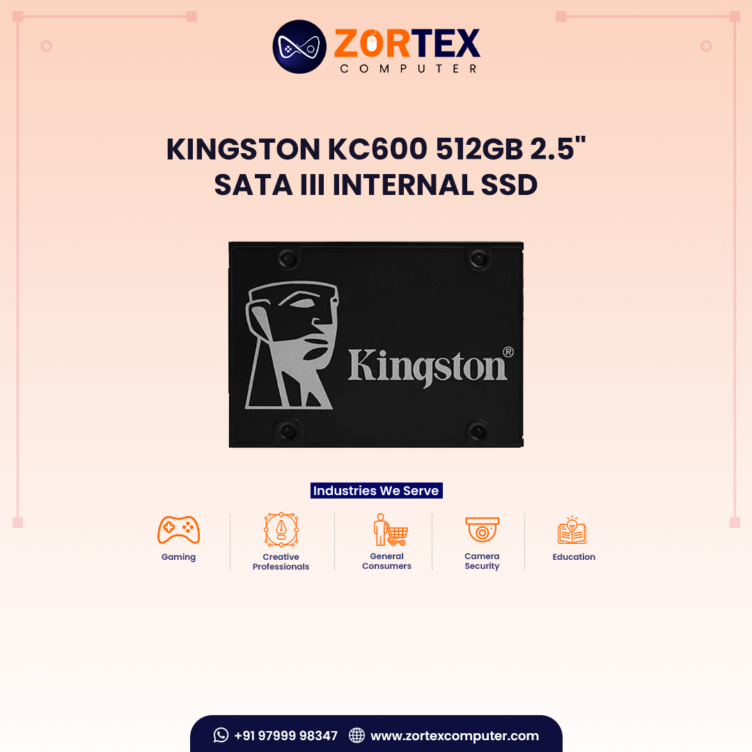 Kingston KC600 512GB 2.5" SATA III Internal SSD