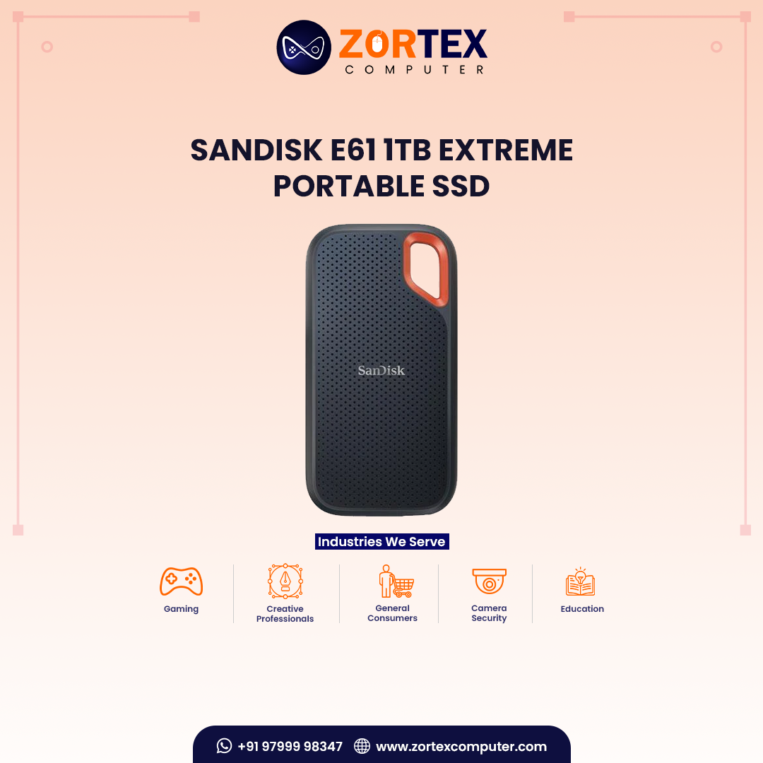 SanDisk E61 1TB Extreme Portable SSD