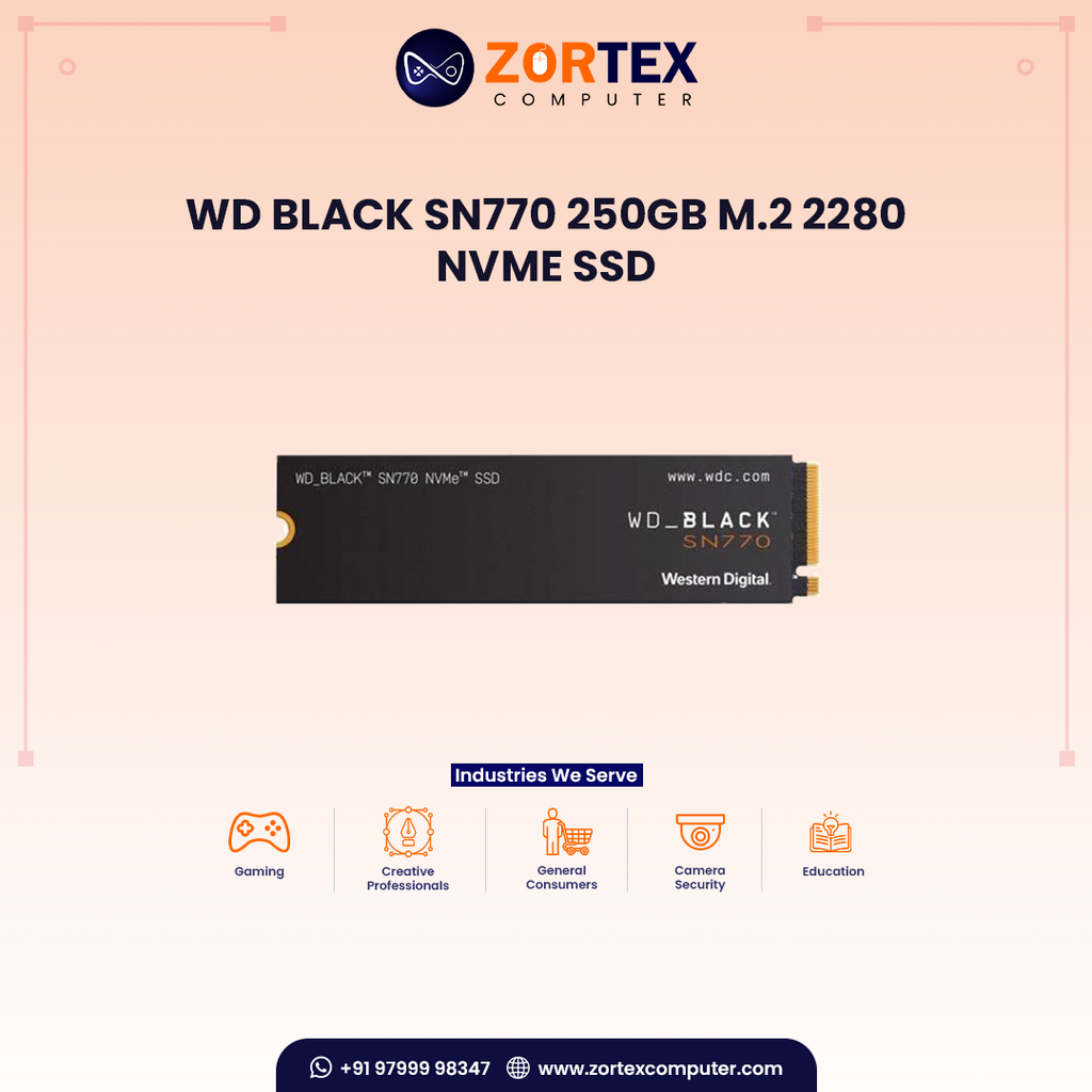 WD Black SN770 250GB M.2 2280 NVMe SSD