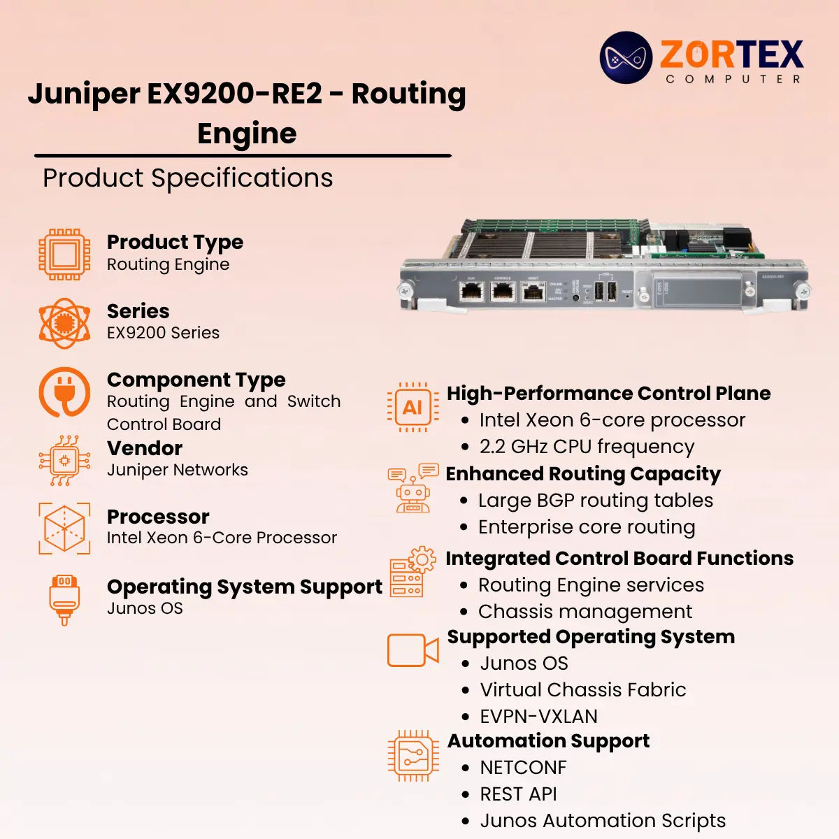 Ex9200 Re2 Routing Engine Juniper networking hardware image 2 