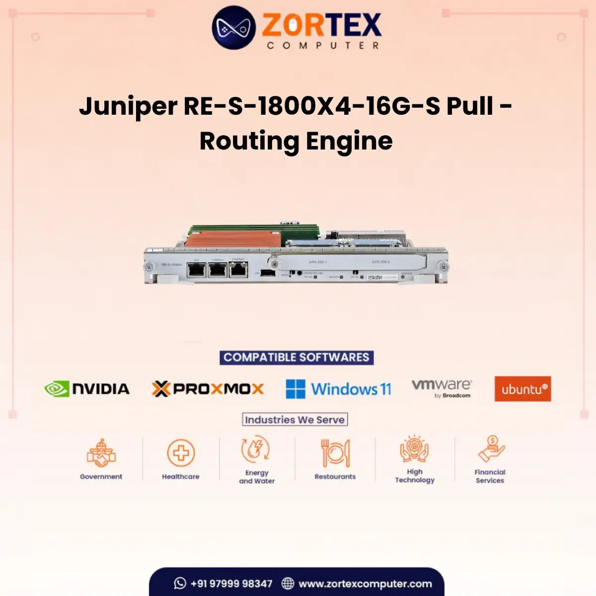 Re S 1800X4 16G S Pull Routing Engine Juniper networking hardware image