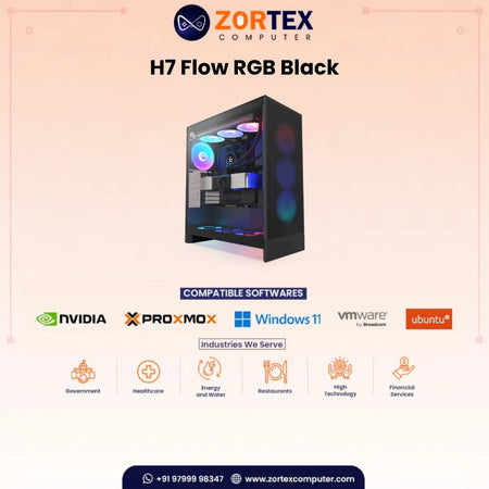 NZXT H7 Flow RGB Black PC Case
