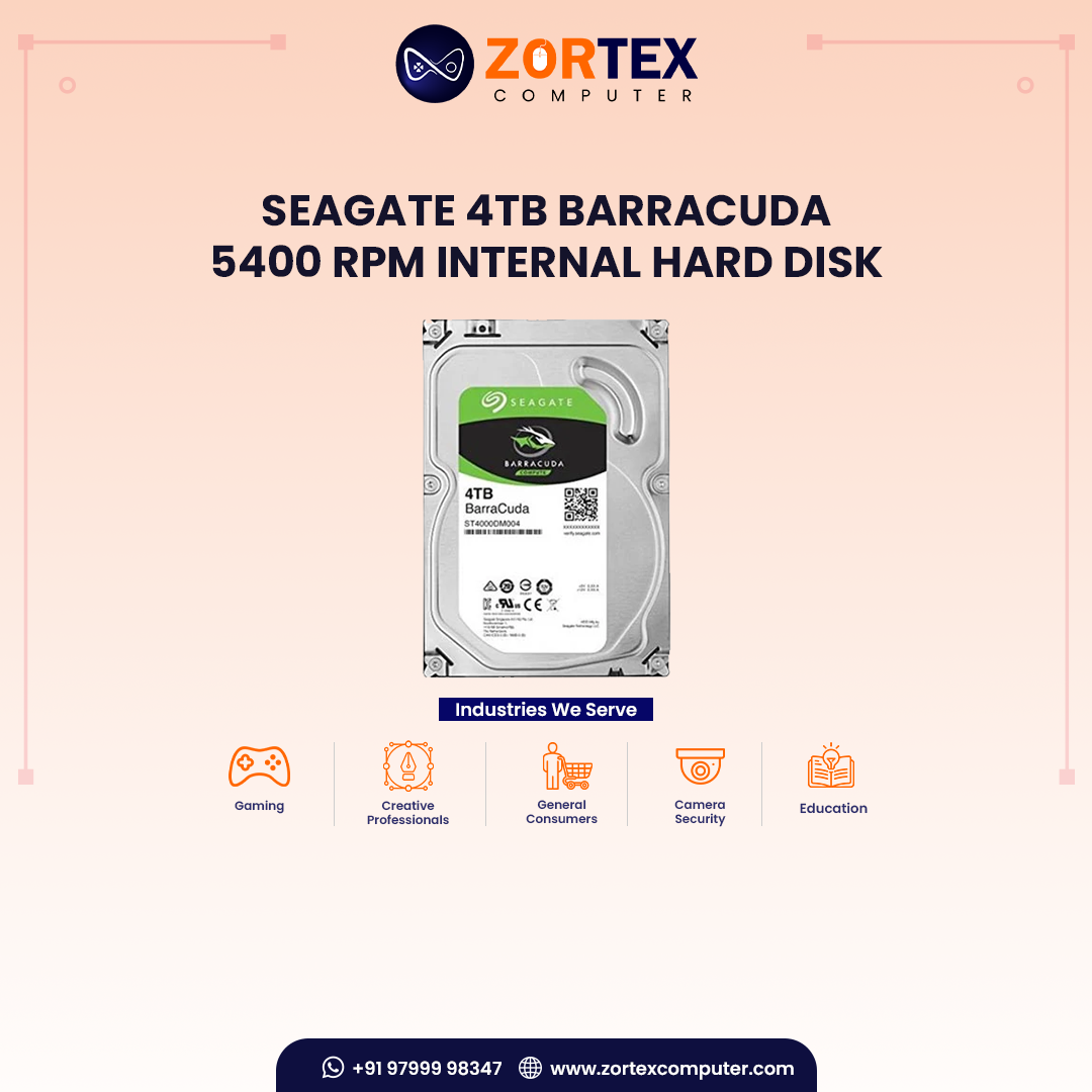 Seagate 4TB Barracuda 5400 RPM Internal Hard Disk