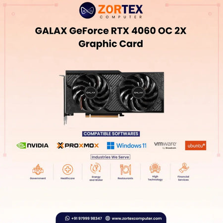GALAX GeForce RTX 4060 1-Click OC 2X Graphic Card 46NSL8MD8LOC