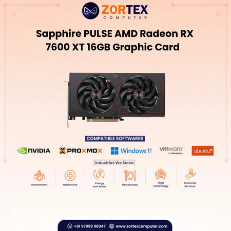 Sapphire PULSE AMD Radeon RX 7600 XT 16GB Graphic Card 11339-04-20G