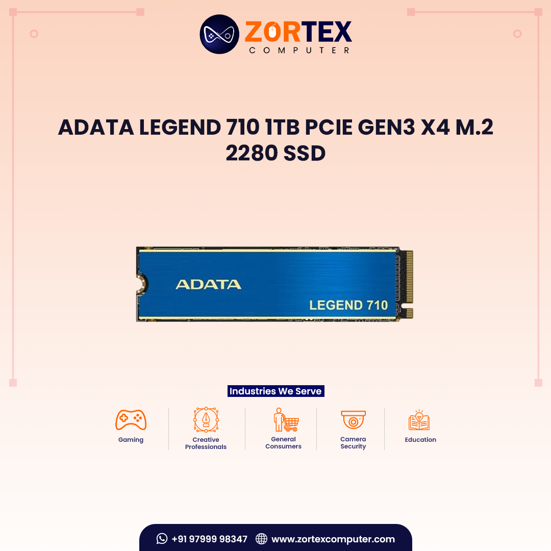 ADATA LEGEND 710 1TB PCIe Gen3 x4 M.2 2280 SSD