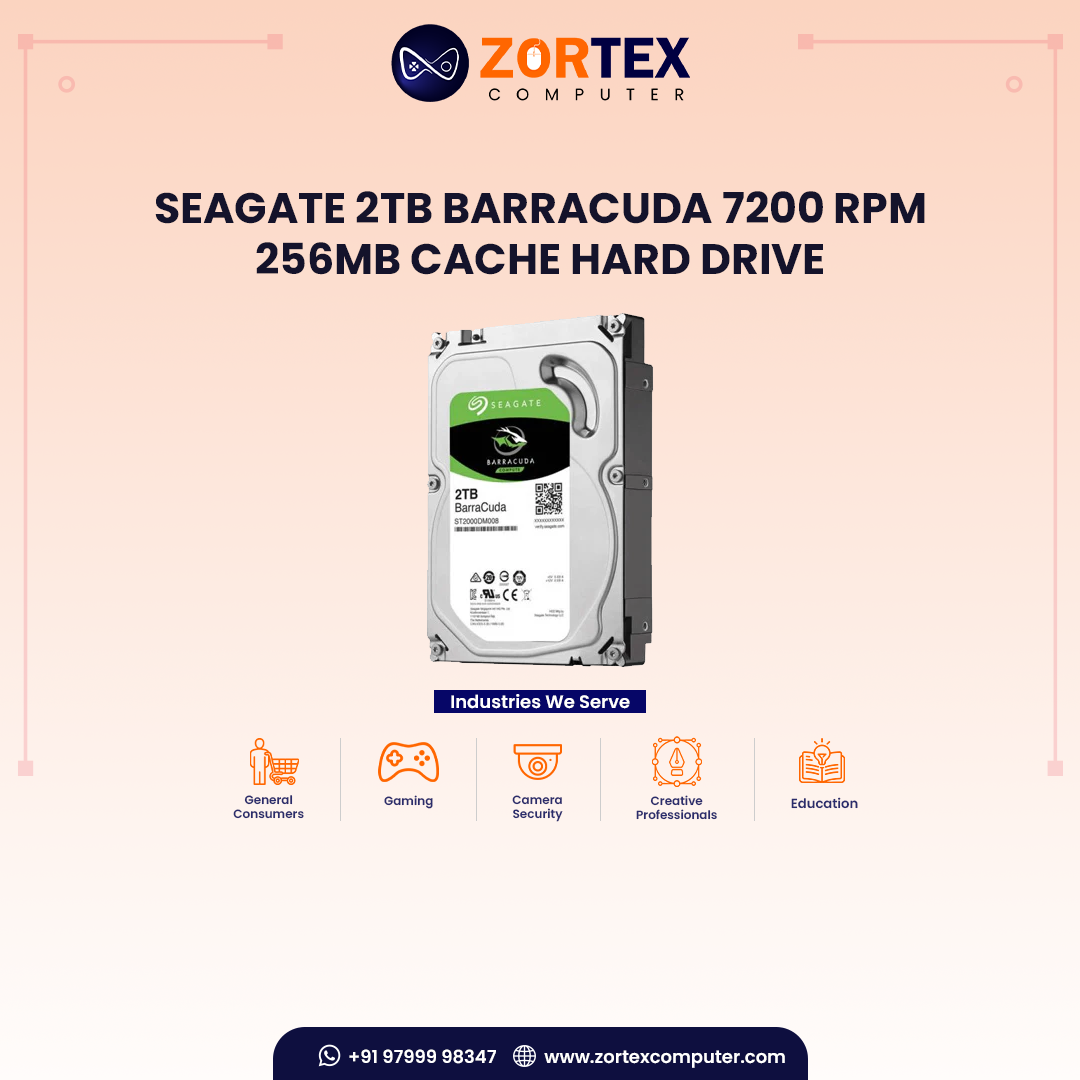 Seagate 2TB Barracuda 7200 RPM 256MB Cache Hard Drive