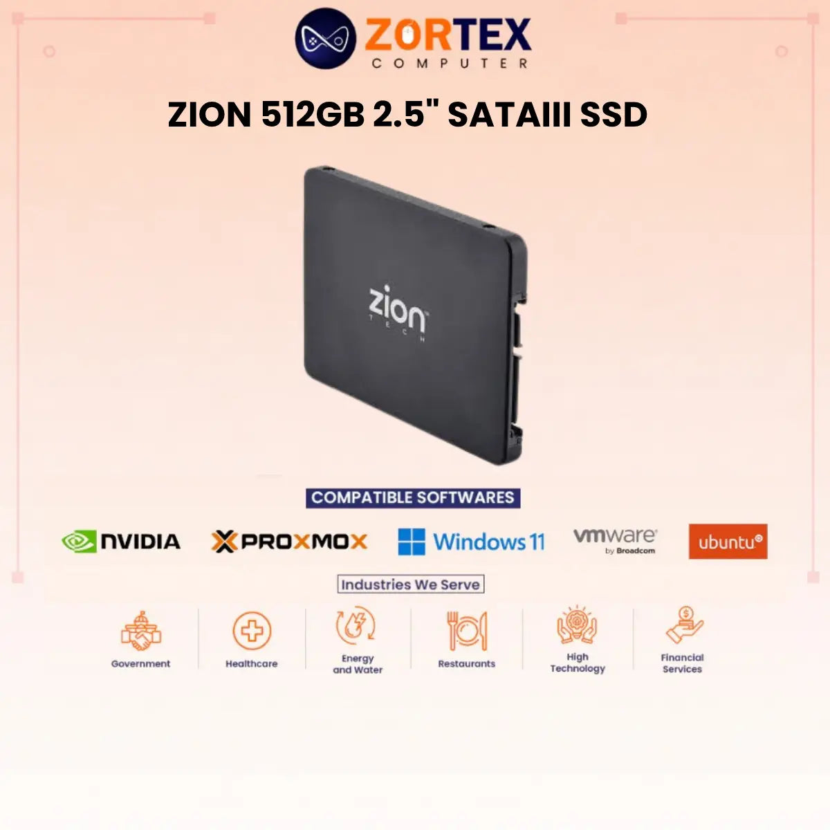 ZION 512GB 2.5" SATAIII SSD
