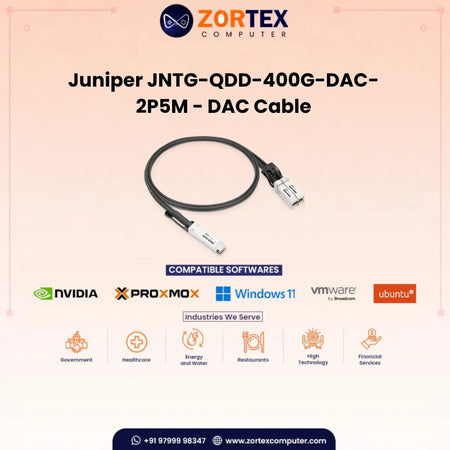 Jntg Qdd 400G Dac 2P5M Dac Cable Juniper networking hardware image