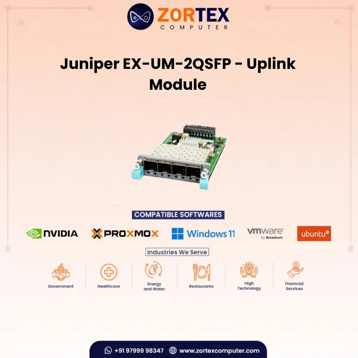 Ex Um 2Qsfp Uplink Module Juniper networking hardware image