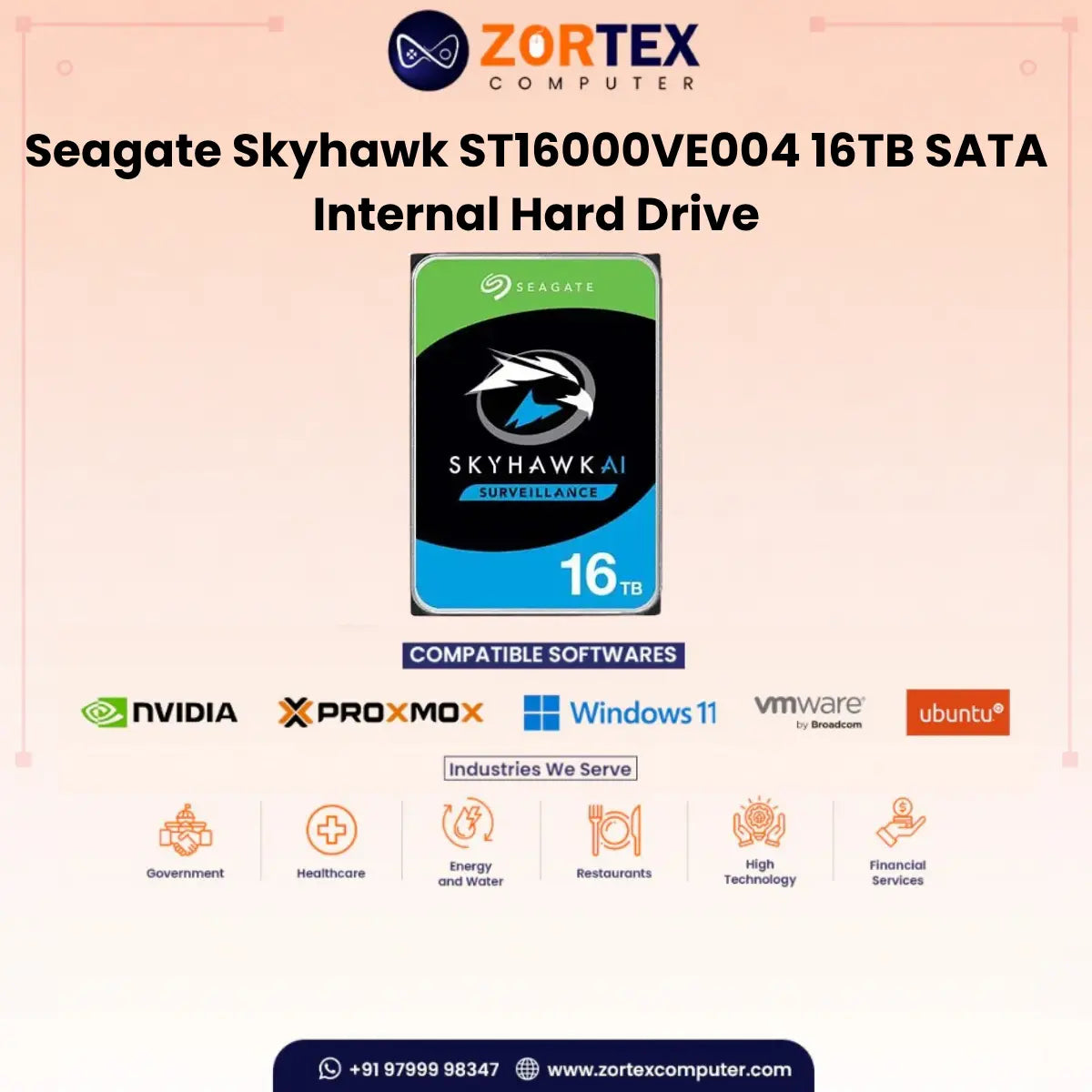 Seagate Exos X24 ST16000NM002H 16TB 3.5-Inch Enterprise SATA Hard Drive