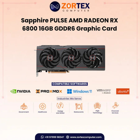 SAPPHIRE PULSE AMD RADEON RX 6800 16GB GDDR6 GRAPHICS CARD 11305-02-20G