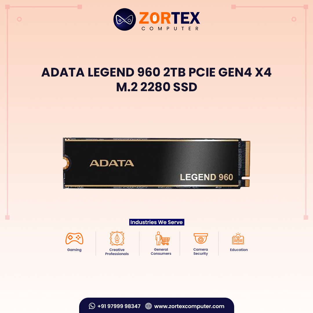 ADATA LEGEND 960 2TB PCIe Gen4 x4 M.2 2280 SSD