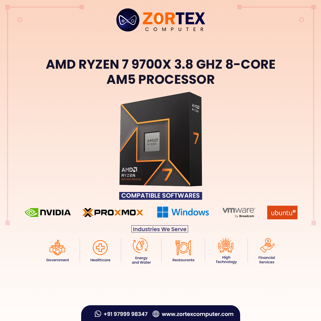 AMD Ryzen 7 9700X 3.8 GHz 8-Core AM5 Processor
