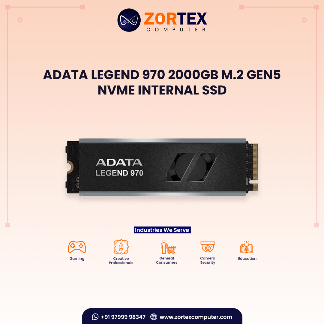 Adata Legend 970 2000GB M.2 Gen5 NVMe Internal SSD