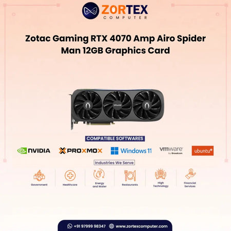 Zotac Gaming RTX 4070 Amp Airo Spider Man 12GB Graphics Card ZT-D40700F-10SMP