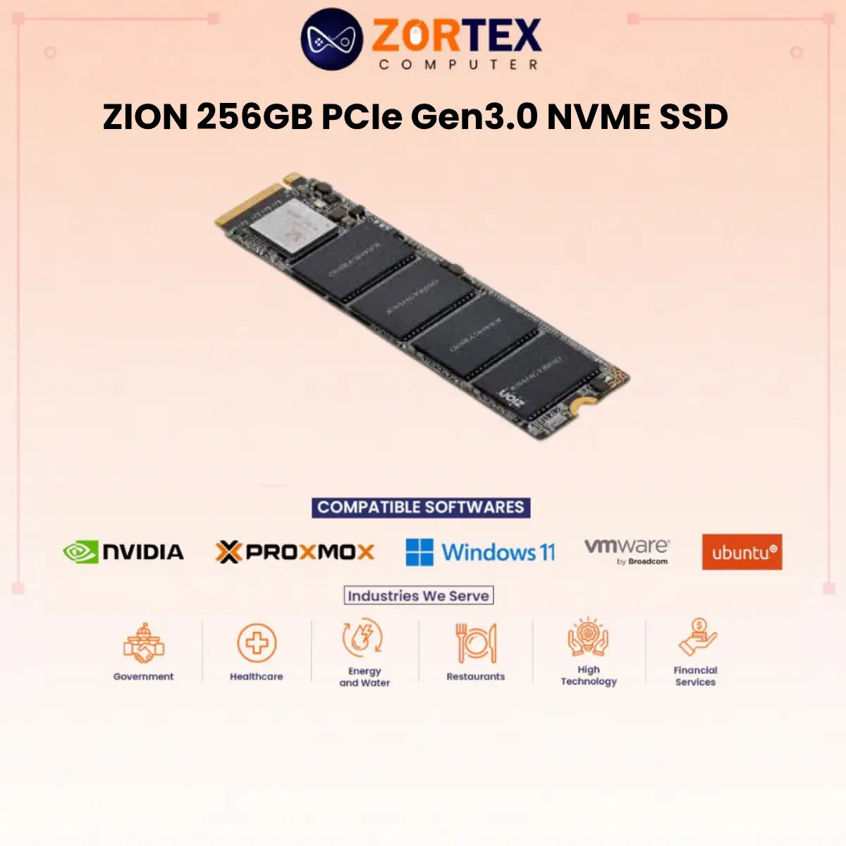 ZION 256GB PCIe Gen3.0 NVME SSD