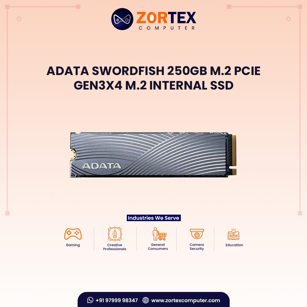 ADATA Swordfish 250GB M.2 PCIE Gen3X4 M.2 Internal SSD