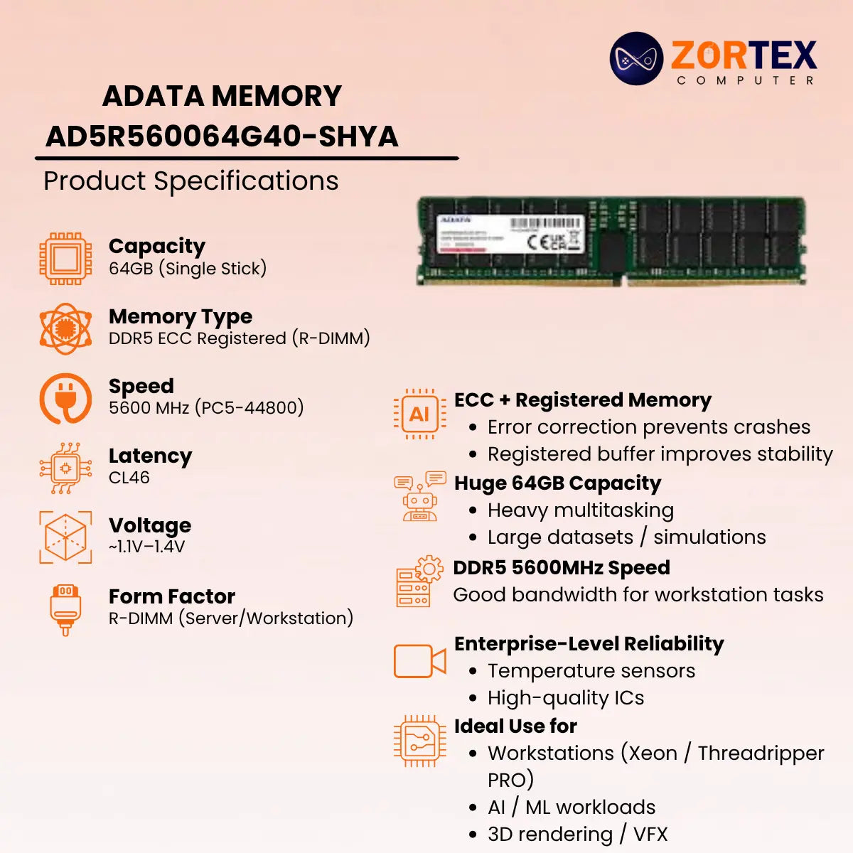 ADATA MEMORY AD5R560064G40-SHYA