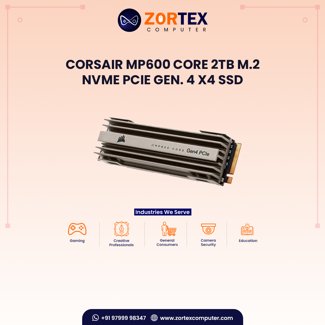 Corsair MP600 CORE 2TB M.2 NVMe PCIe Gen. 4 x4 SSD