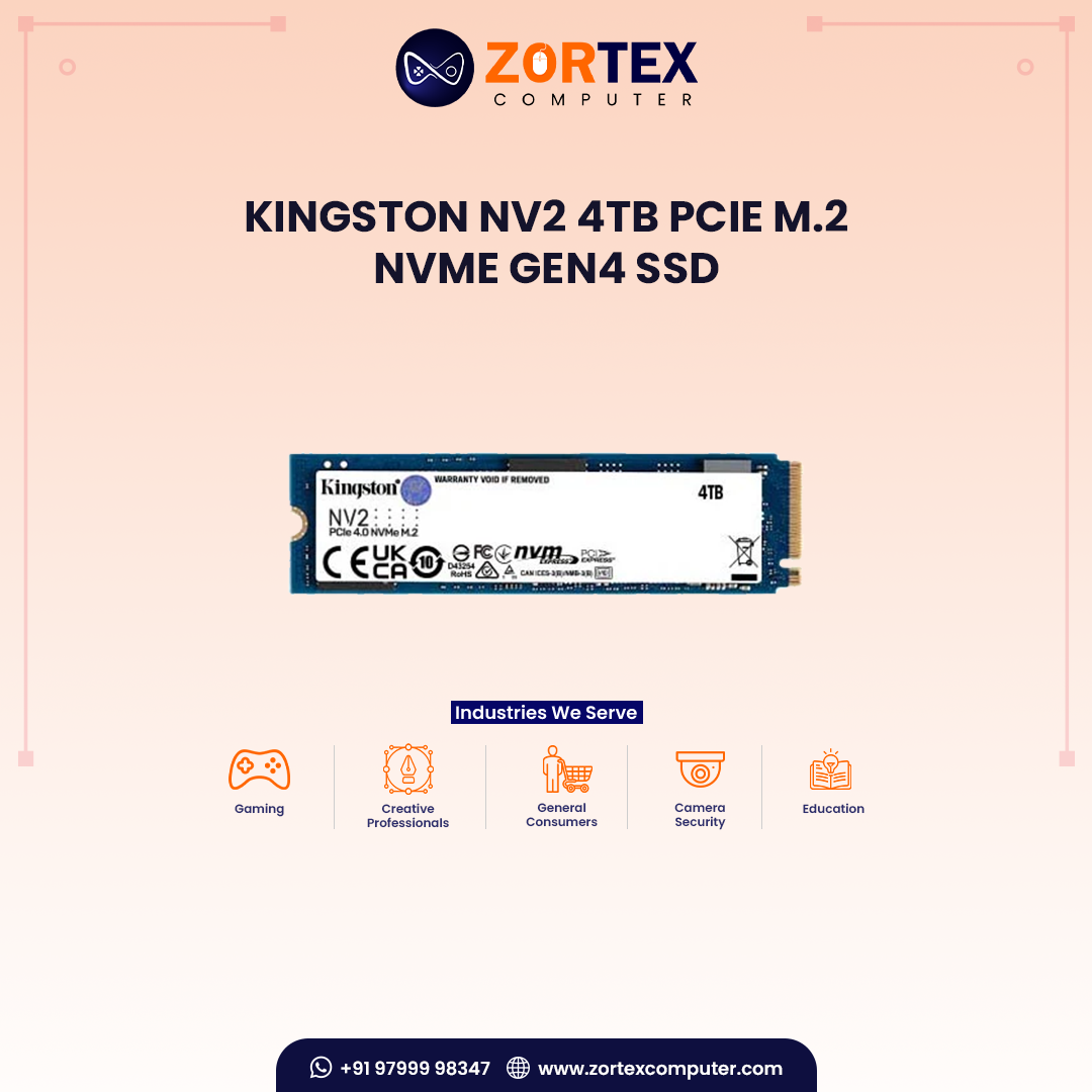 Kingston NV2 4TB PCIe M.2 NVMe Gen4 SSD