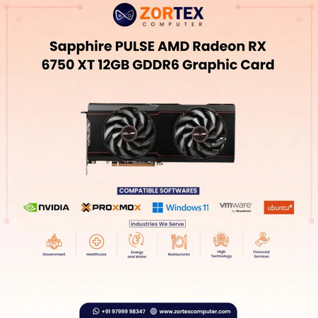 Sapphire PULSE AMD Radeon RX 6750 XT 12GB GDDR6 Graphic Card 11318-03-20G