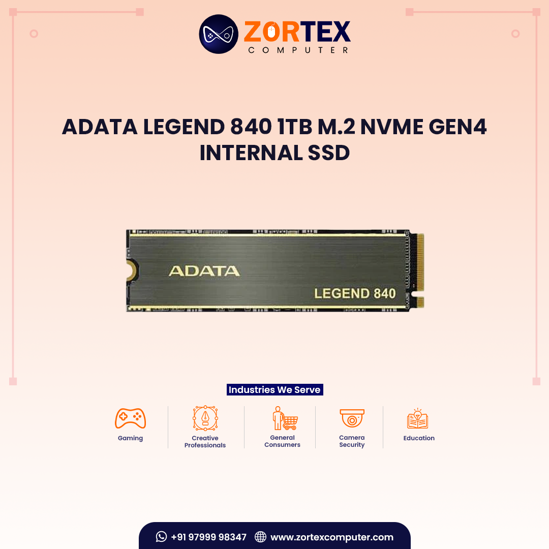 Adata Legend 840 1TB M.2 NVMe Gen4 Internal SSD