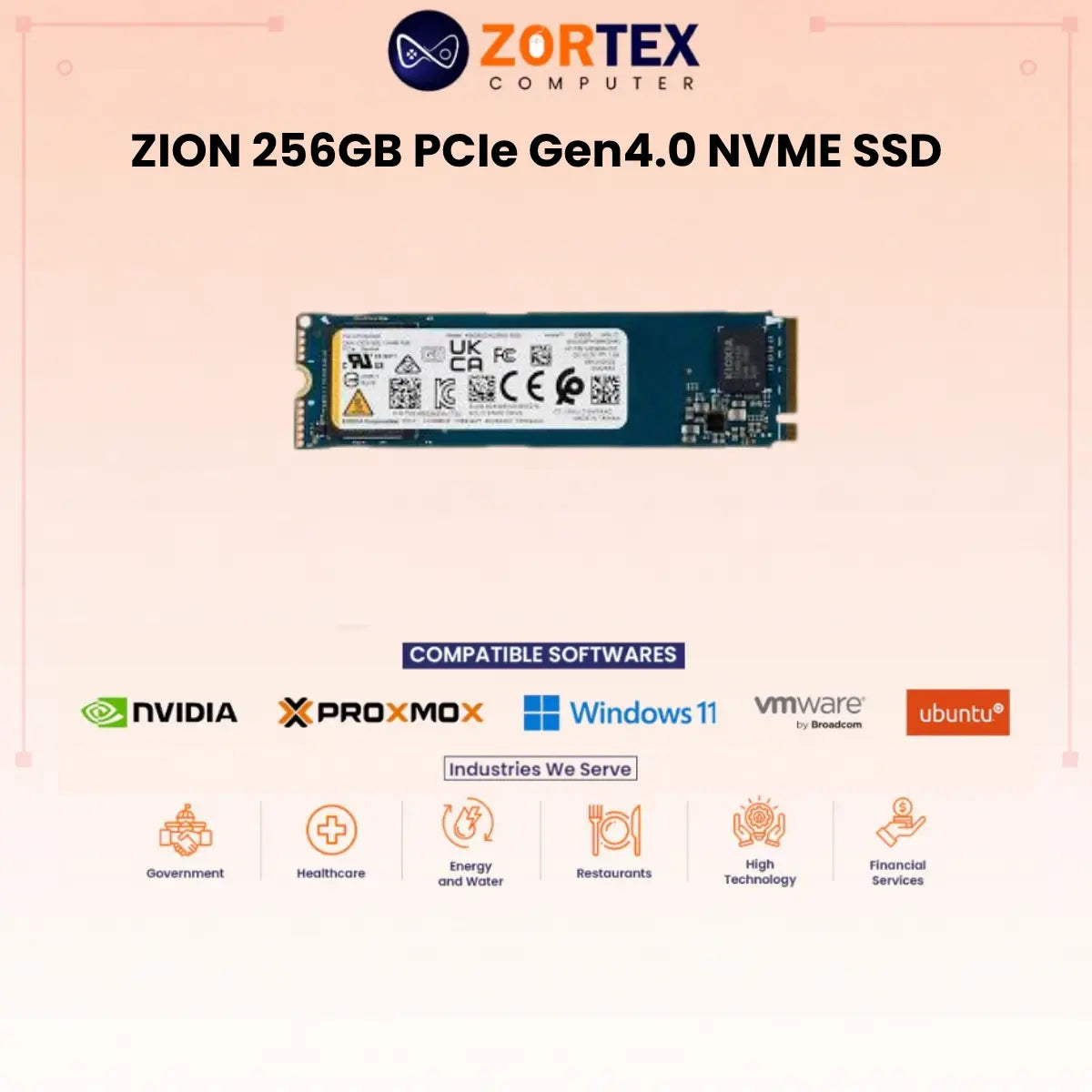 ZION 256GB PCIe Gen4.0 NVME SSD