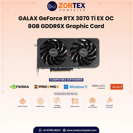 GALAX GeForce RTX 3070 Ti EX White (1-Click OC) 8GB GDDR6X 256-bit Graphic card 37ISM6MD4EWW