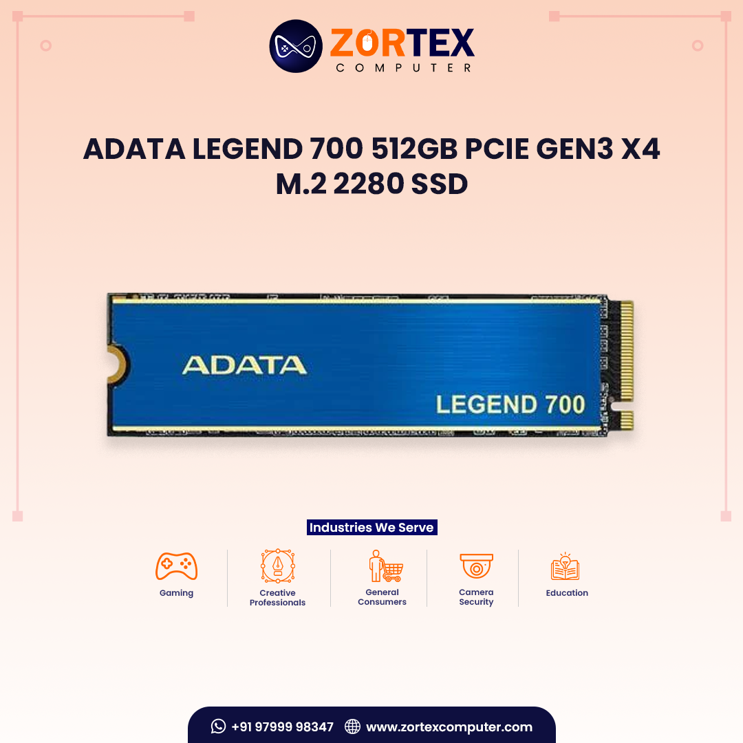 ADATA LEGEND 700 512GB PCIe Gen3 x4 M.2 2280 SSD