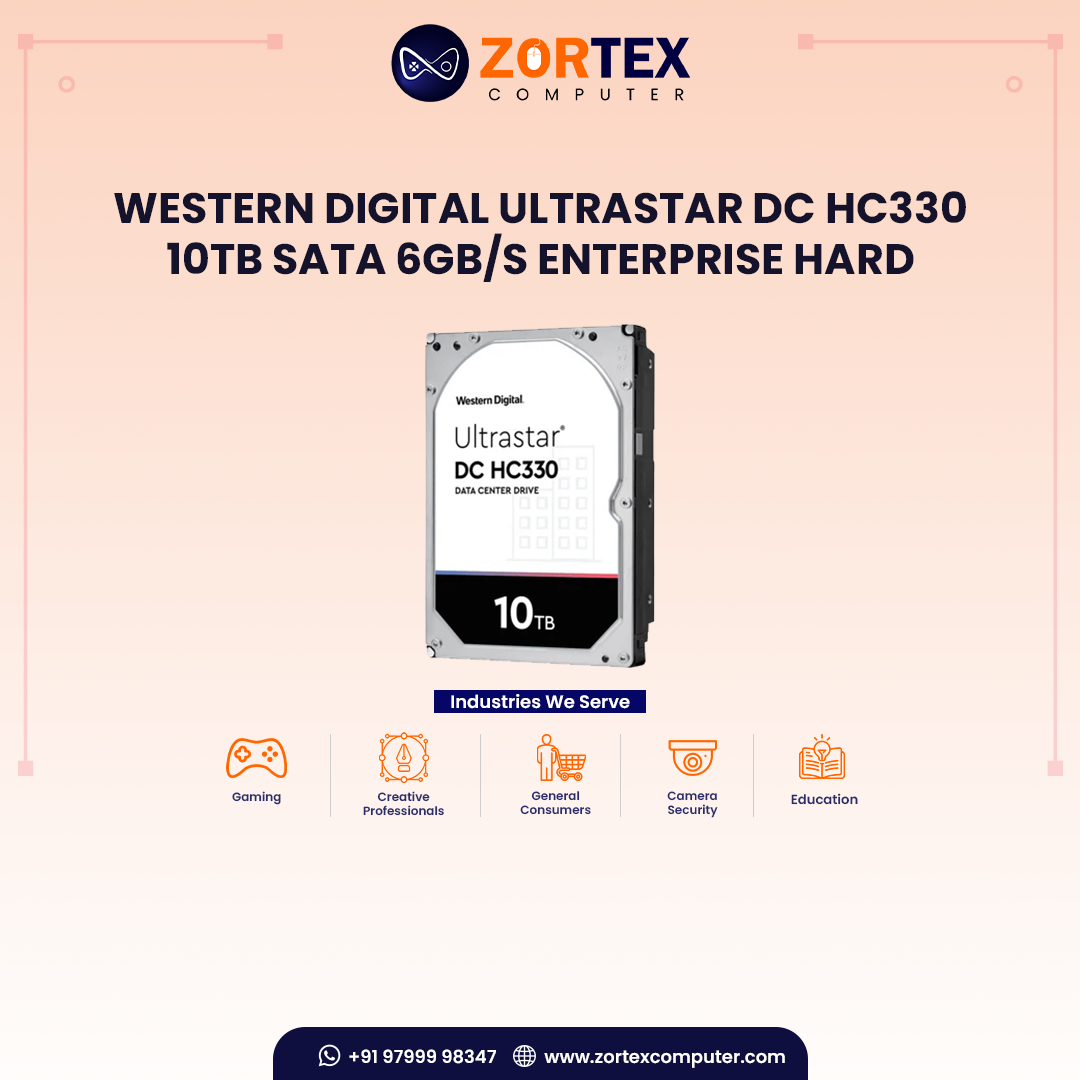 Western Digital Ultrastar DC HC330 10TB SATA 6Gb/s Enterprise Hard Drive