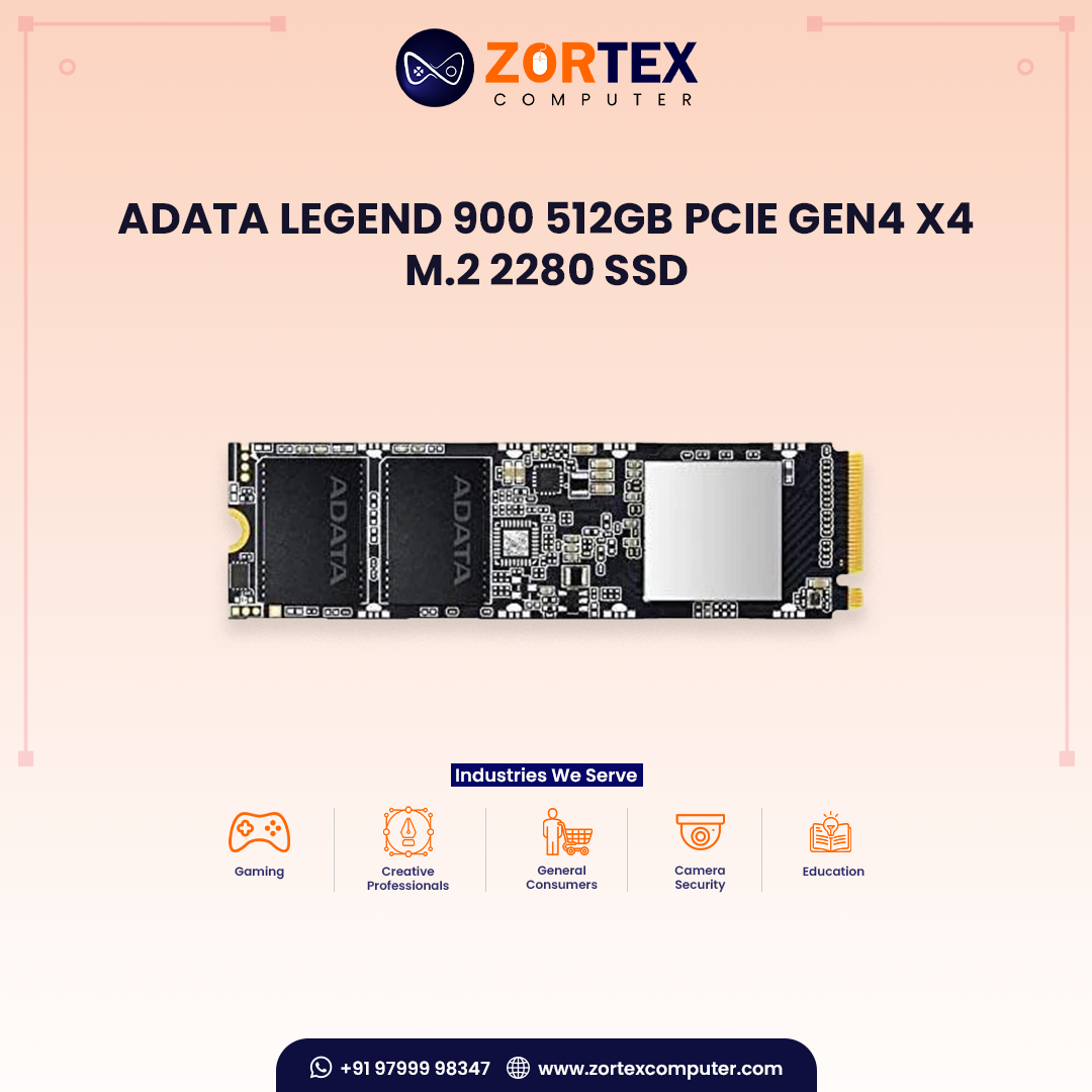 ADATA LEGEND 900 512GB PCIe Gen4 x4 M.2 2280 SSD