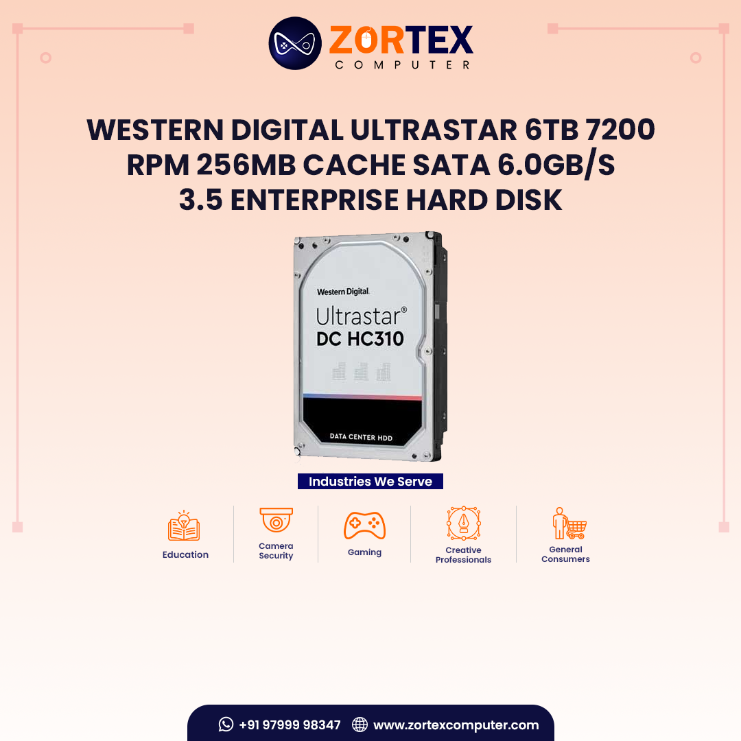Western Digital Ultrastar 6TB 7200 RPM 256MB Cache SATA 6.0Gb/s 3.5 Enterprise Hard Disk