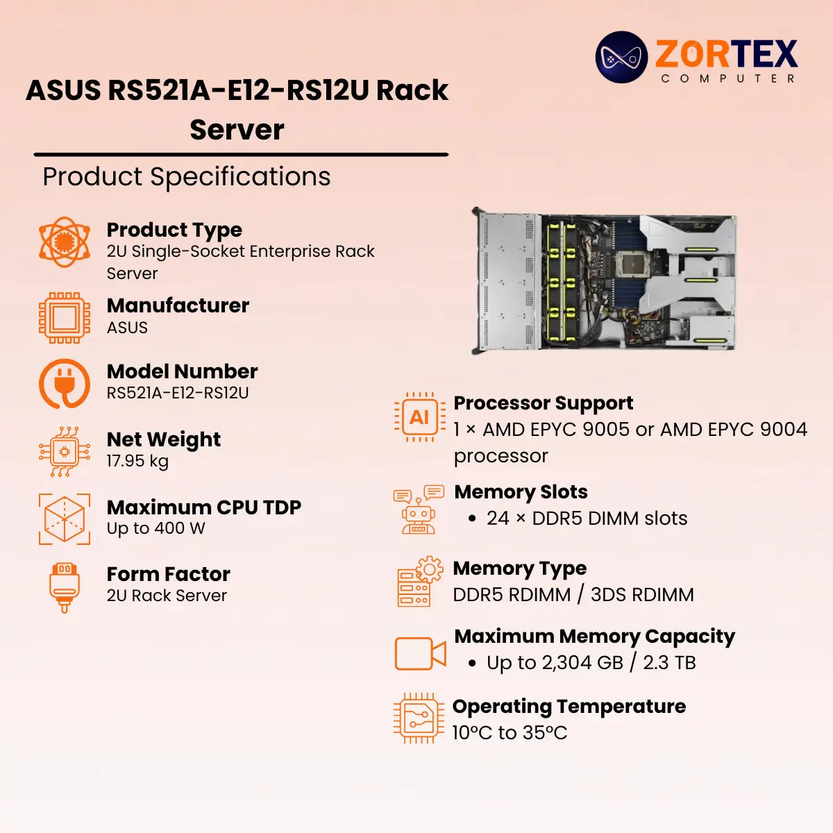 ASUS RS521A-E12-RS12U Rack Server