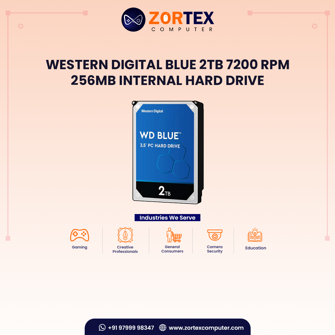 Western Digital Blue 2TB 7200 RPM 256MB  Internal Hard Drive