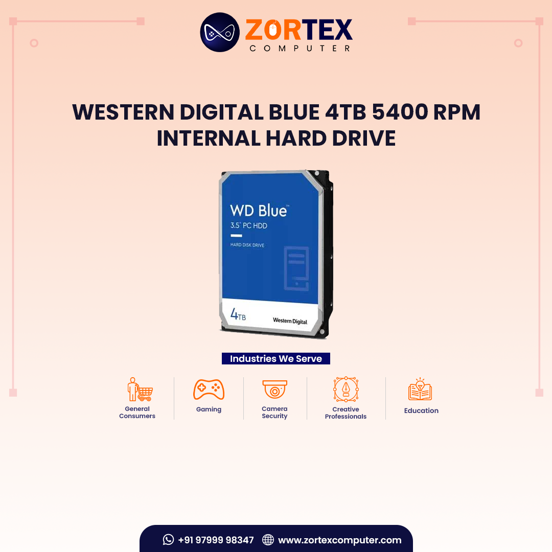Western Digital Blue 4TB 5400 RPM Internal Hard Drive